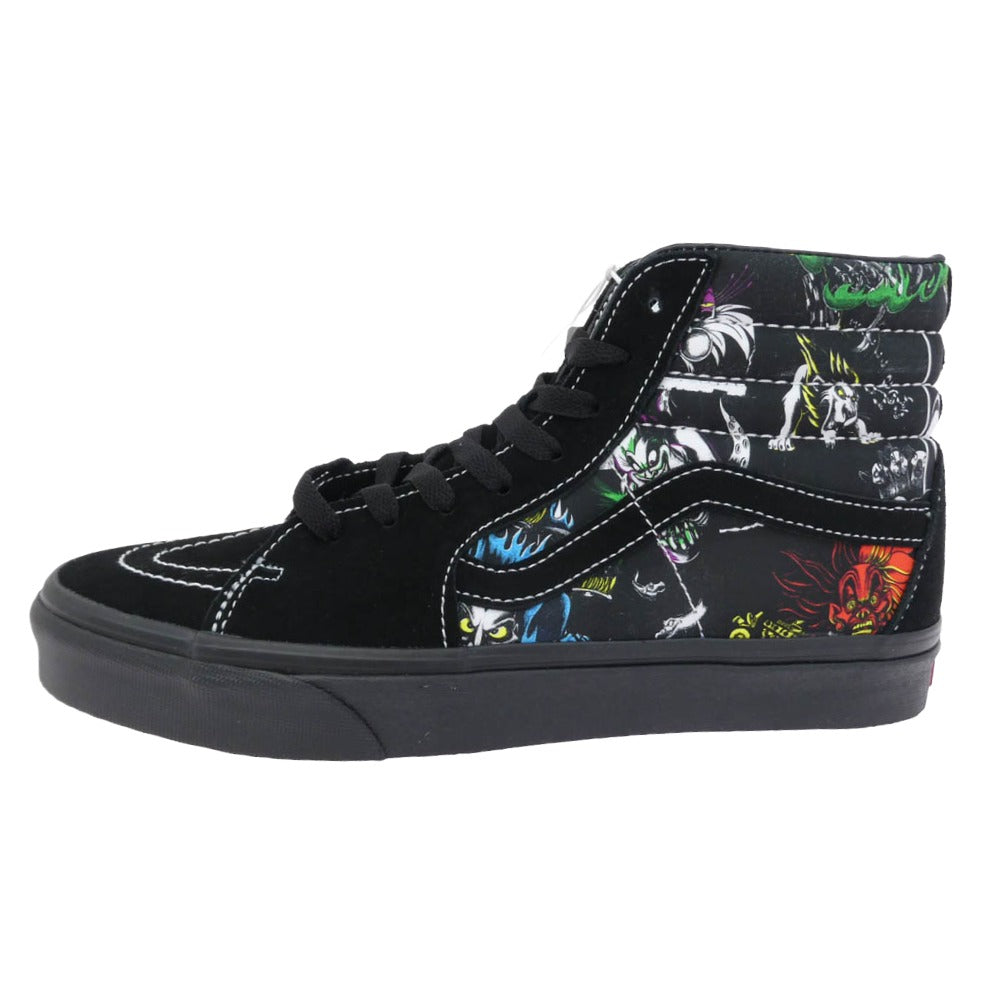 VANS バンズ VN000BW7BMB × Disney Villains 100 Villains Multi Sk8-Hi スケートハイ ディズニー 100 ヴィランズ マルチ ハイカット スニーカー ブラック系 27cm【新古品】【未使用】【中古】