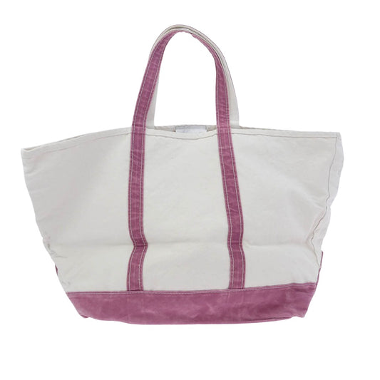 L.L.Bean エルエルビーン 112638 × REMI RELIEF レミレリーフ × Begin ビギン BOAT AND TOTE ヴィンテージ加工 ボートアンドトート ビーントート トートバッグ ピンク系 ホワイト系【中古】