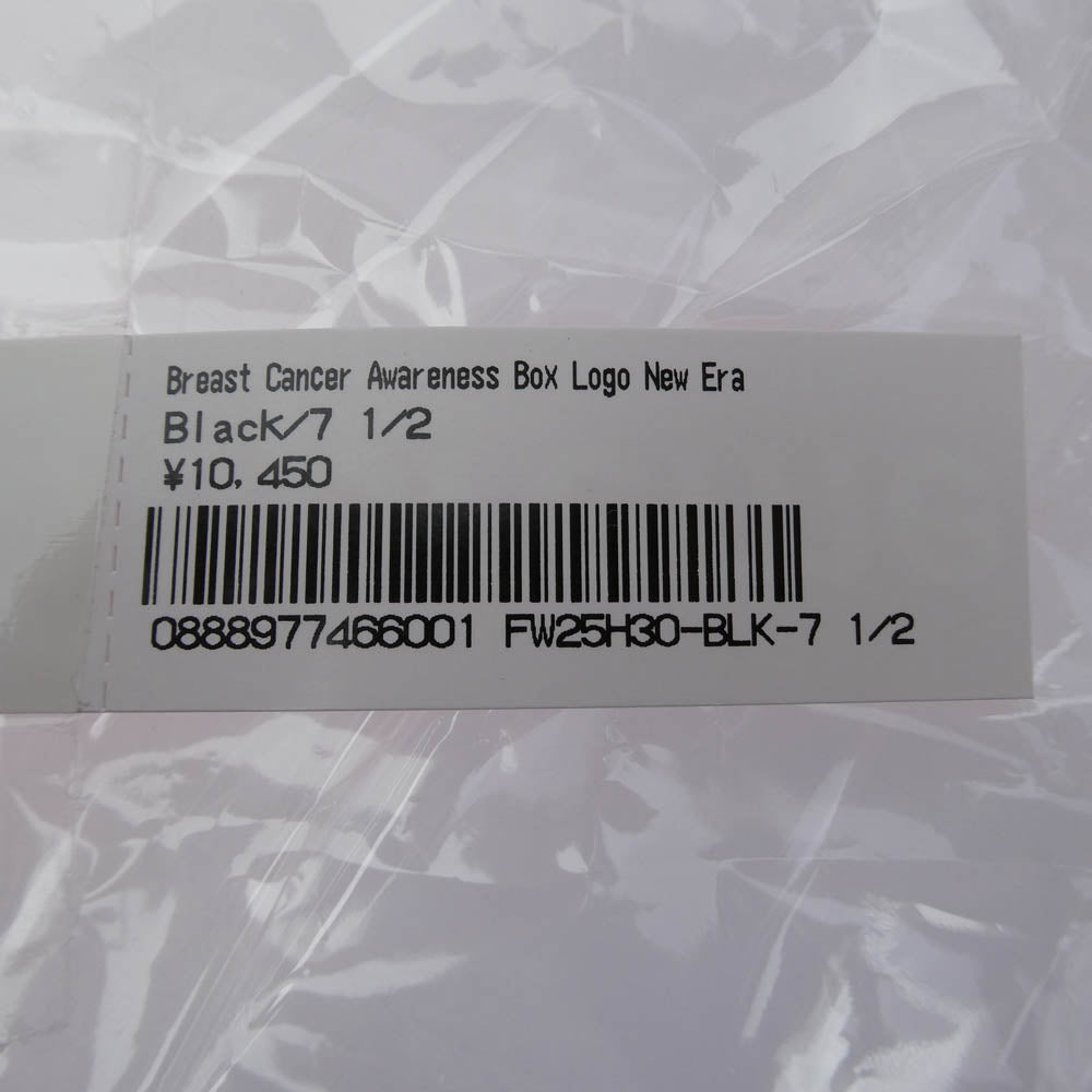 Supreme シュプリーム 25AW Breast Cancer Awareness Box Logo New Era Cap キャップ 帽子 ブラック系 59.6cm【新古品】【未使用】【中古】