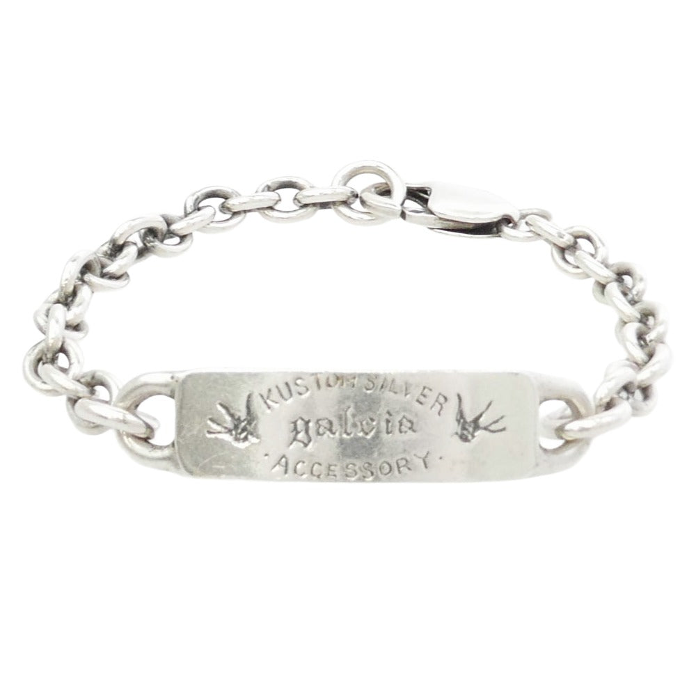 GALCIA ガルシア IDロゴプレート ブレスレット シルバー系【中古】