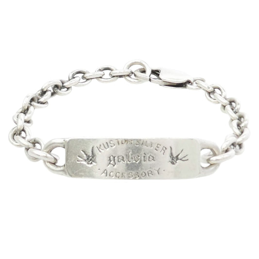 GALCIA ガルシア IDロゴプレート ブレスレット シルバー系【中古】