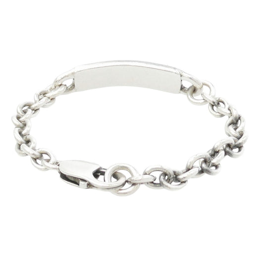 GALCIA ガルシア IDロゴプレート ブレスレット シルバー系【中古】