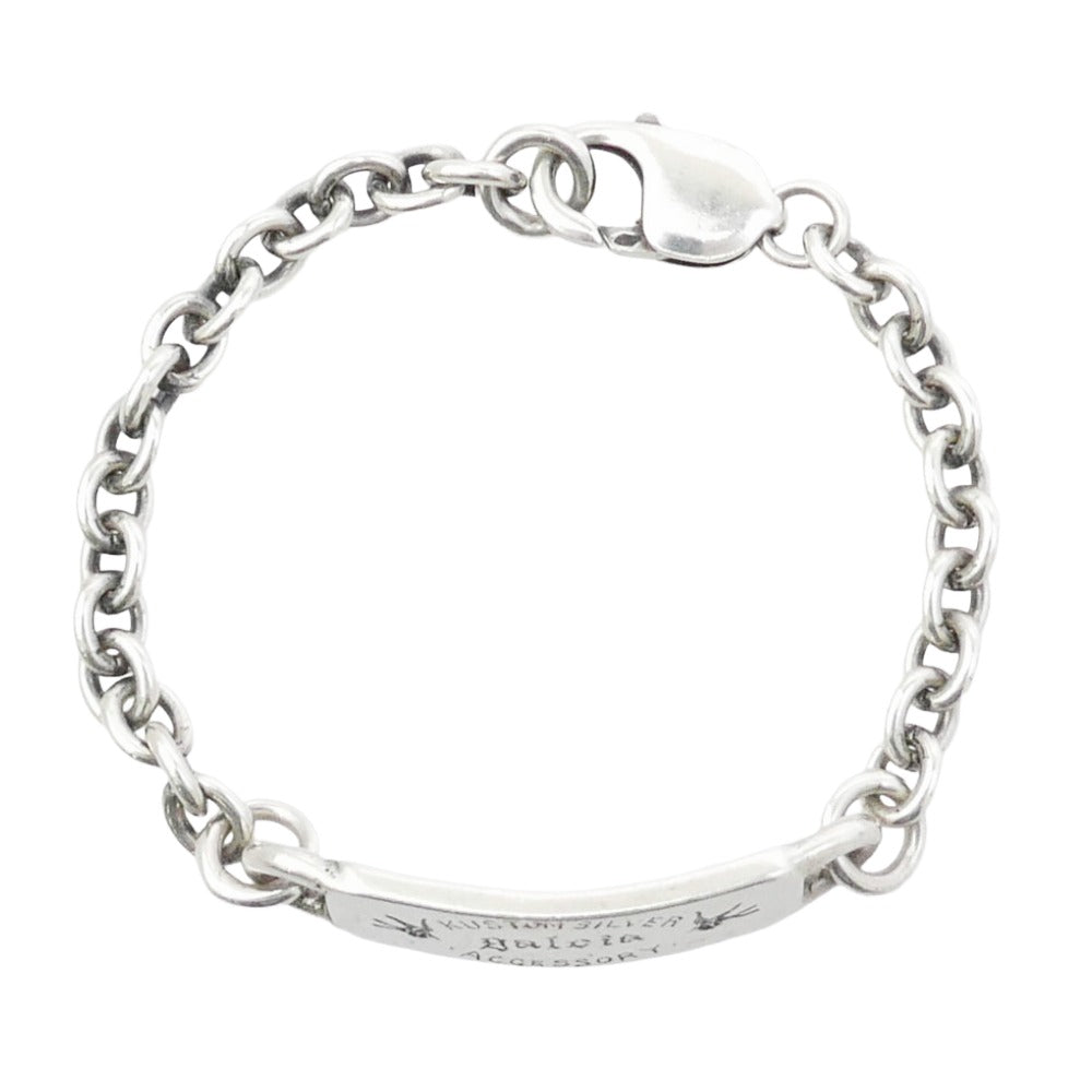 GALCIA ガルシア IDロゴプレート ブレスレット シルバー系【中古】