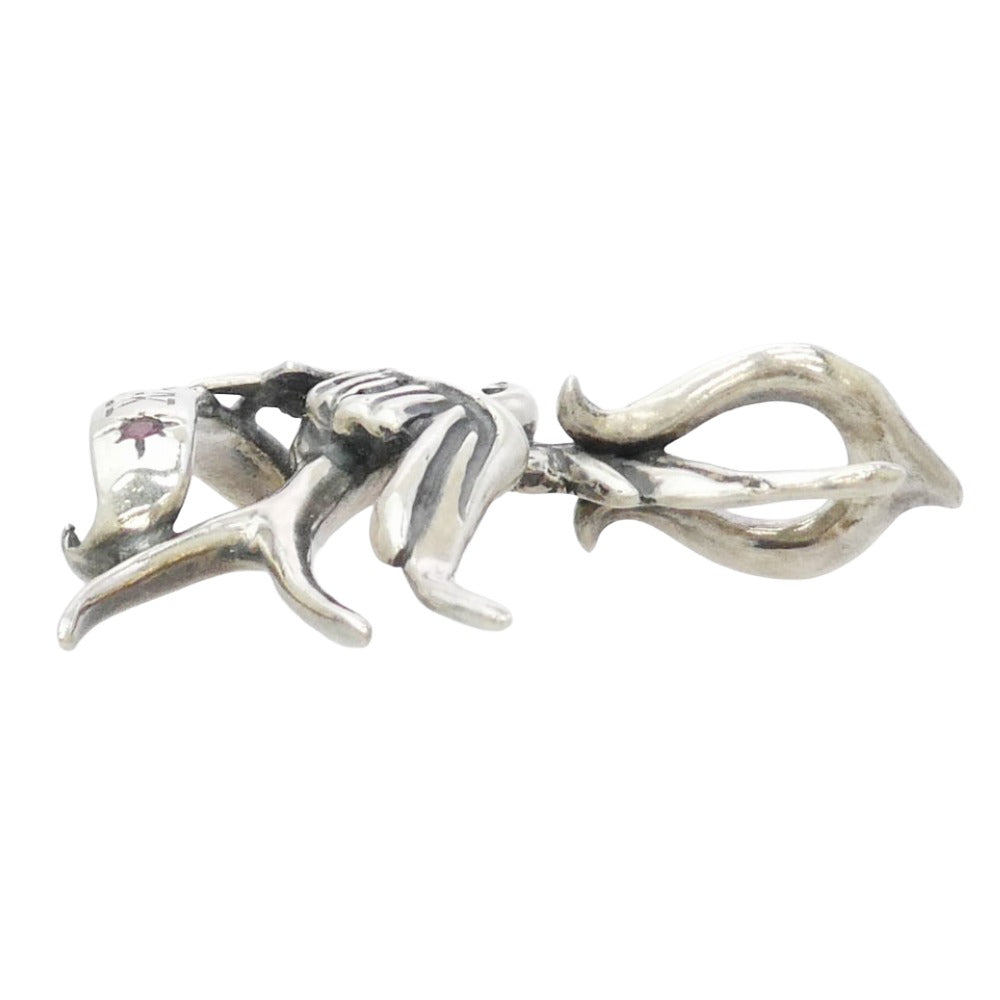 GALCIA ガルシア Swallow＆Star スワロー＆スター LUCK ペンダントトップ シルバー系【中古】