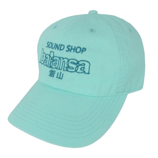 サウンドショップバランサ 釜山 キャップ 帽子 コットン 韓国製 ライトブルー系【中古】