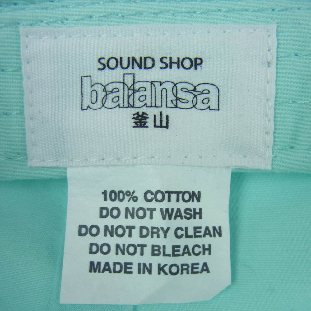 サウンドショップバランサ 釜山 キャップ 帽子 コットン 韓国製 ライトブルー系【中古】