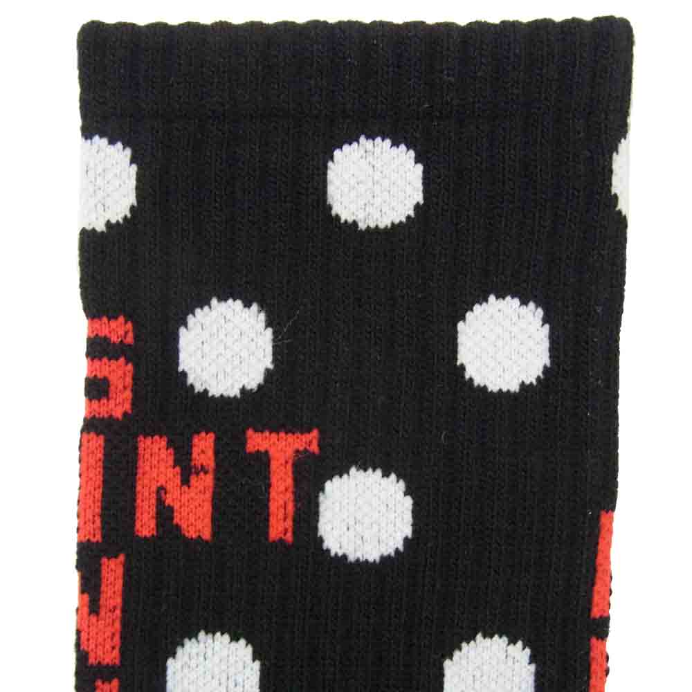 SAINT MICHAEL セントマイケル 26SS SM-MK8-0000-100 DOT SOCKS ドット ソックス 靴下 ブラック系 M【新古品】【未使用】【中古】