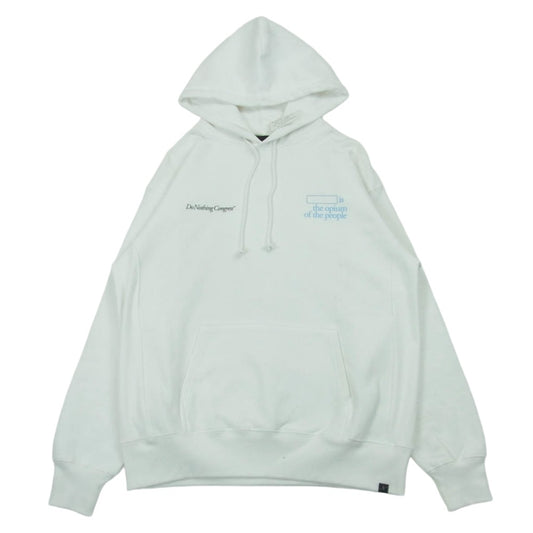 Do Nothing Congress ロゴプリント プルオーバー フーディー パーカー ホワイト系 XL【中古】