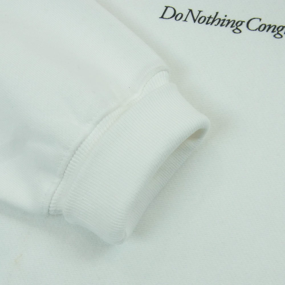 Do Nothing Congress ロゴプリント プルオーバー フーディー パーカー ホワイト系 XL【中古】
