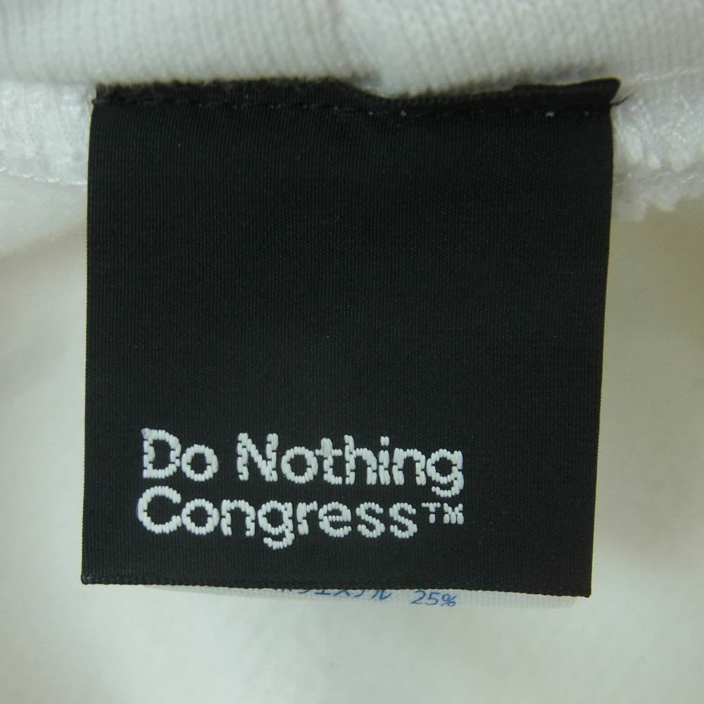 Do Nothing Congress ロゴプリント プルオーバー フーディー パーカー ホワイト系 XL【中古】