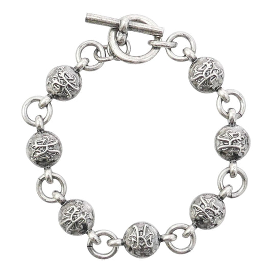 カミヤ G16AC201-0 KMY Ball Chain Bracelet BRASS 真鍮 ボールチェーン ブレスレット ブラック系【極上美品】【中古】