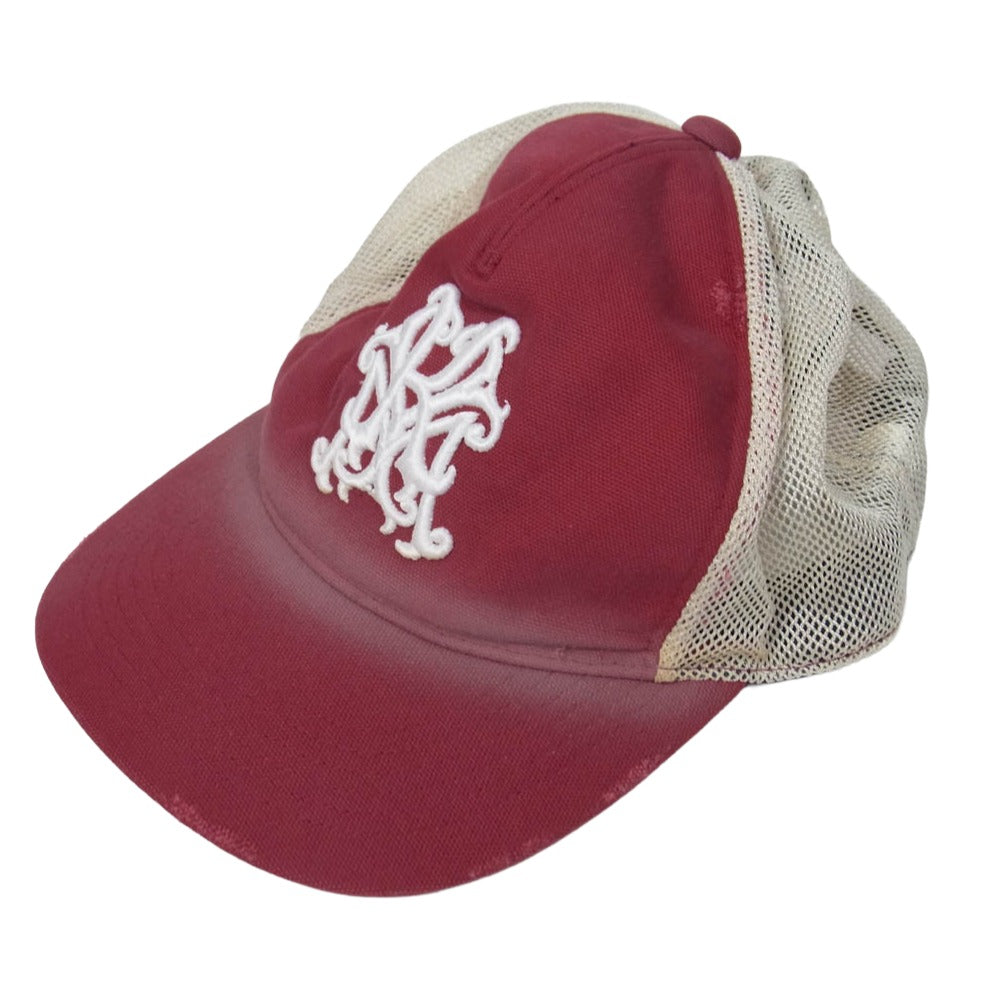 カミヤ CA4LA カシラ G16CA103-0 Distressed Mesh Cap メッシュ キャップ 帽子 レッド系 F【極上美品】【中古】