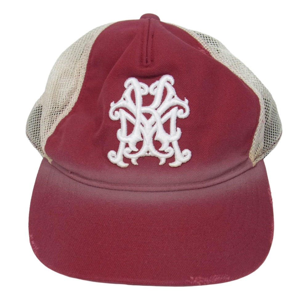 カミヤ CA4LA カシラ G16CA103-0 Distressed Mesh Cap メッシュ キャップ 帽子 レッド系 F【極上美品】【中古】