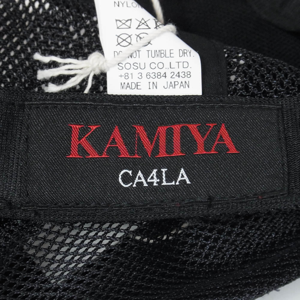 カミヤ G16CA103-0 Distressed Mesh Cap メッシュ キャップ 帽子 ブラック系 F【極上美品】【中古】