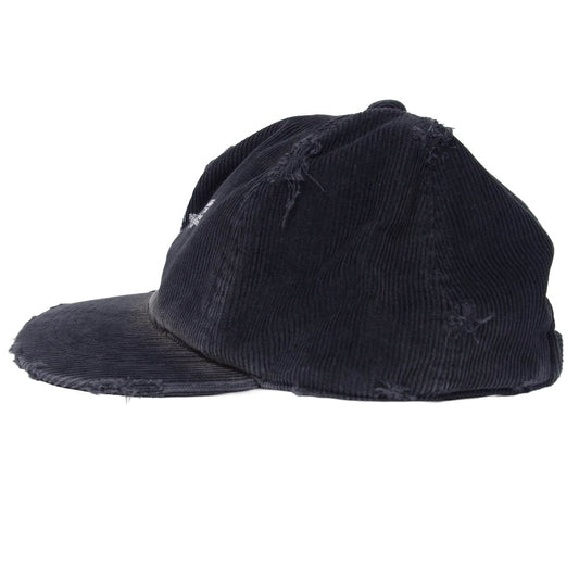 カミヤ 25AW G15CA104-0 K-Wing Distressed Cap ウィング キャップ 帽子 ブラック系 F【極上美品】【中古】