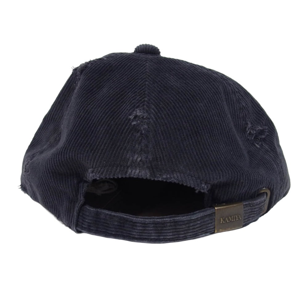 カミヤ CA4LA カシラ 25AW G15CA104-0 K-Wing Distressed Cap ウィング キャップ 帽子 ブラック系 F【極上美品】【中古】