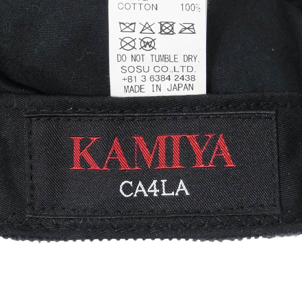 カミヤ CA4LA カシラ 25AW G15CA104-0 K-Wing Distressed Cap ウィング キャップ 帽子 ブラック系 F【極上美品】【中古】