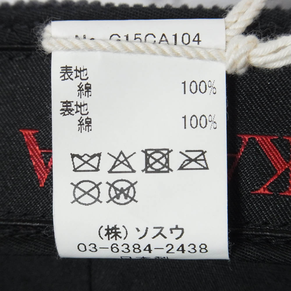 カミヤ CA4LA カシラ 25AW G15CA104-0 K-Wing Distressed Cap ウィング キャップ 帽子 ブラック系 F【極上美品】【中古】