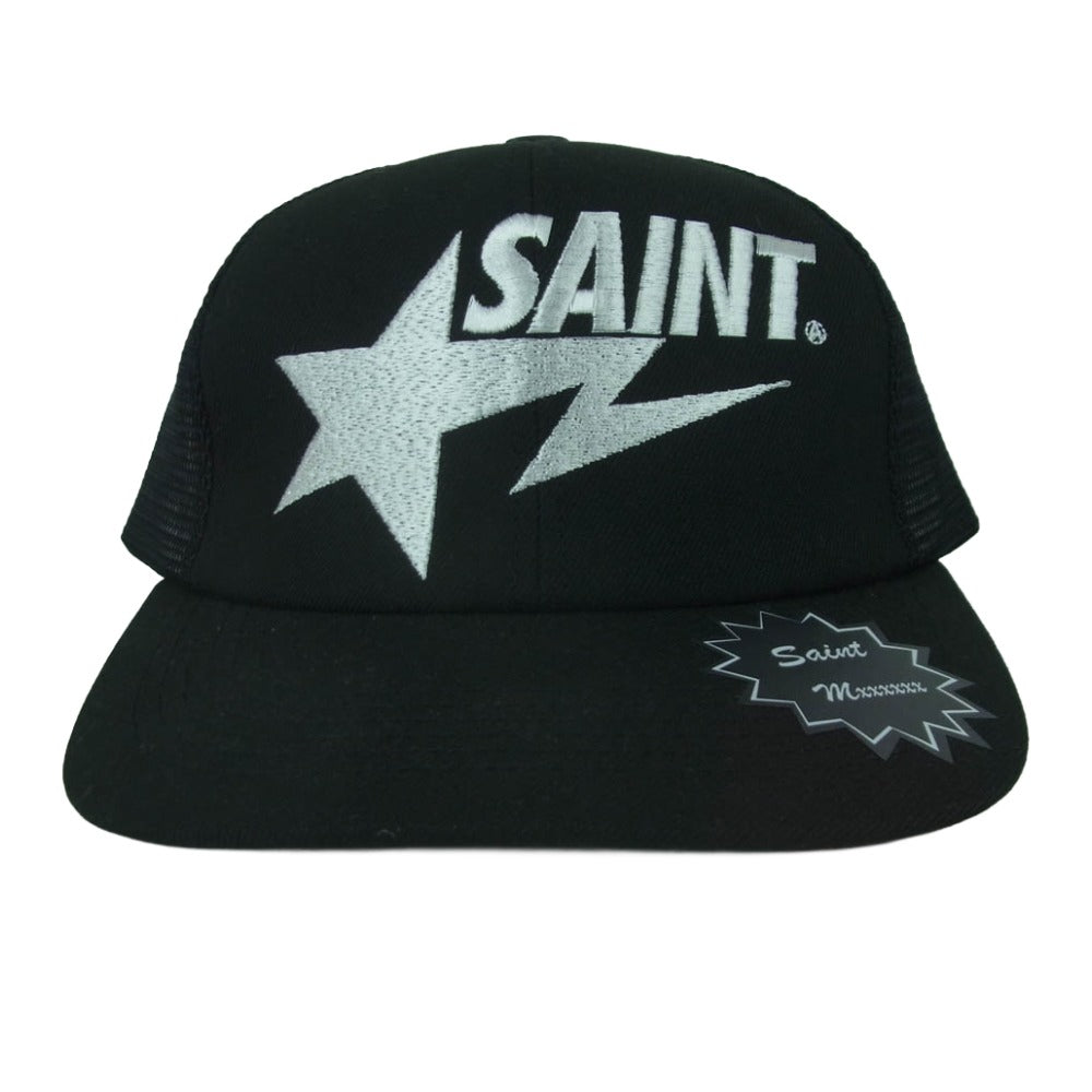 SAINT MICHAEL セントマイケル 26SS SM-MK8-0000-C59 BAPE MESH CAP ベイプ メッシュ キャップ ブラック系 F【極上美品】【中古】