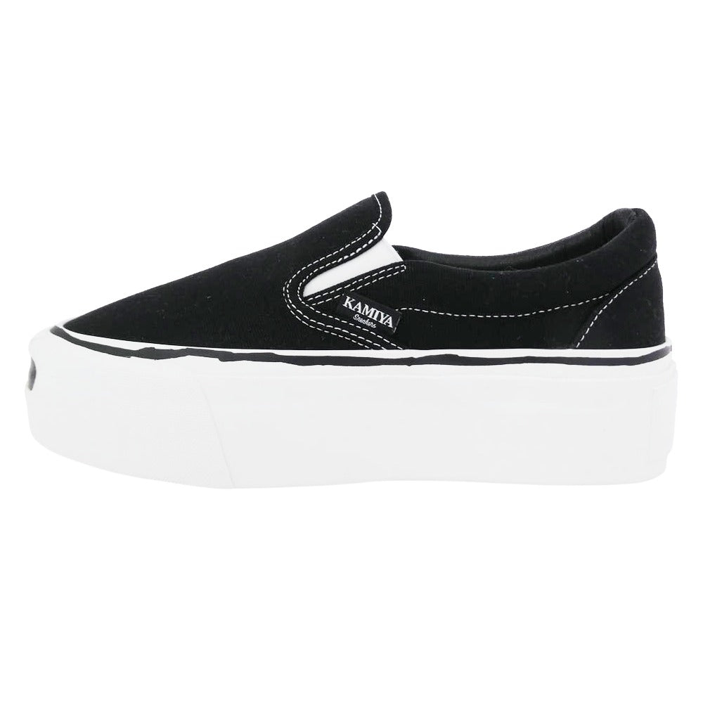カミヤ G15FW703 Cornell Platform Slip on Sneaker コーネル プラットフォーム スリッポン スニーカー ブラック系 41【極上美品】【中古】
