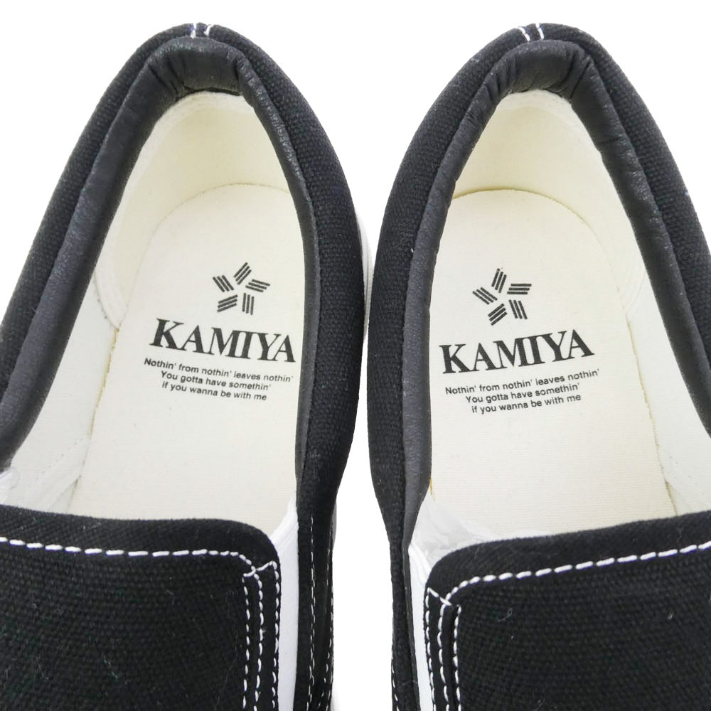 カミヤ G15FW703 Cornell Platform Slip on Sneaker コーネル プラットフォーム スリッポン スニーカー ブラック系 41【極上美品】【中古】