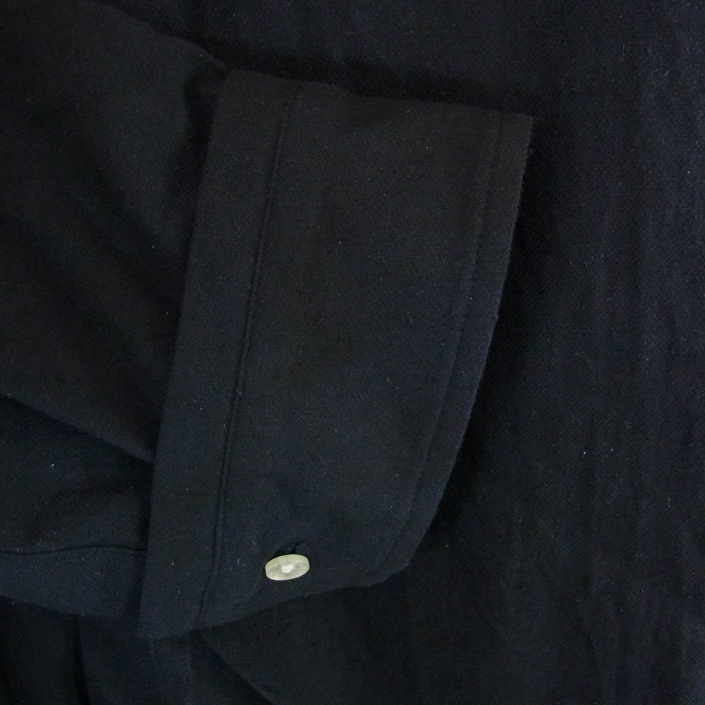 カミヤ G16SH049-0 Ash Fade Drawstring Cuff Shirt アッシュフェード ドローストリングカフ シルクコットンネップツイル 長袖 シャツ ブラック系 S【極上美品】【中古】