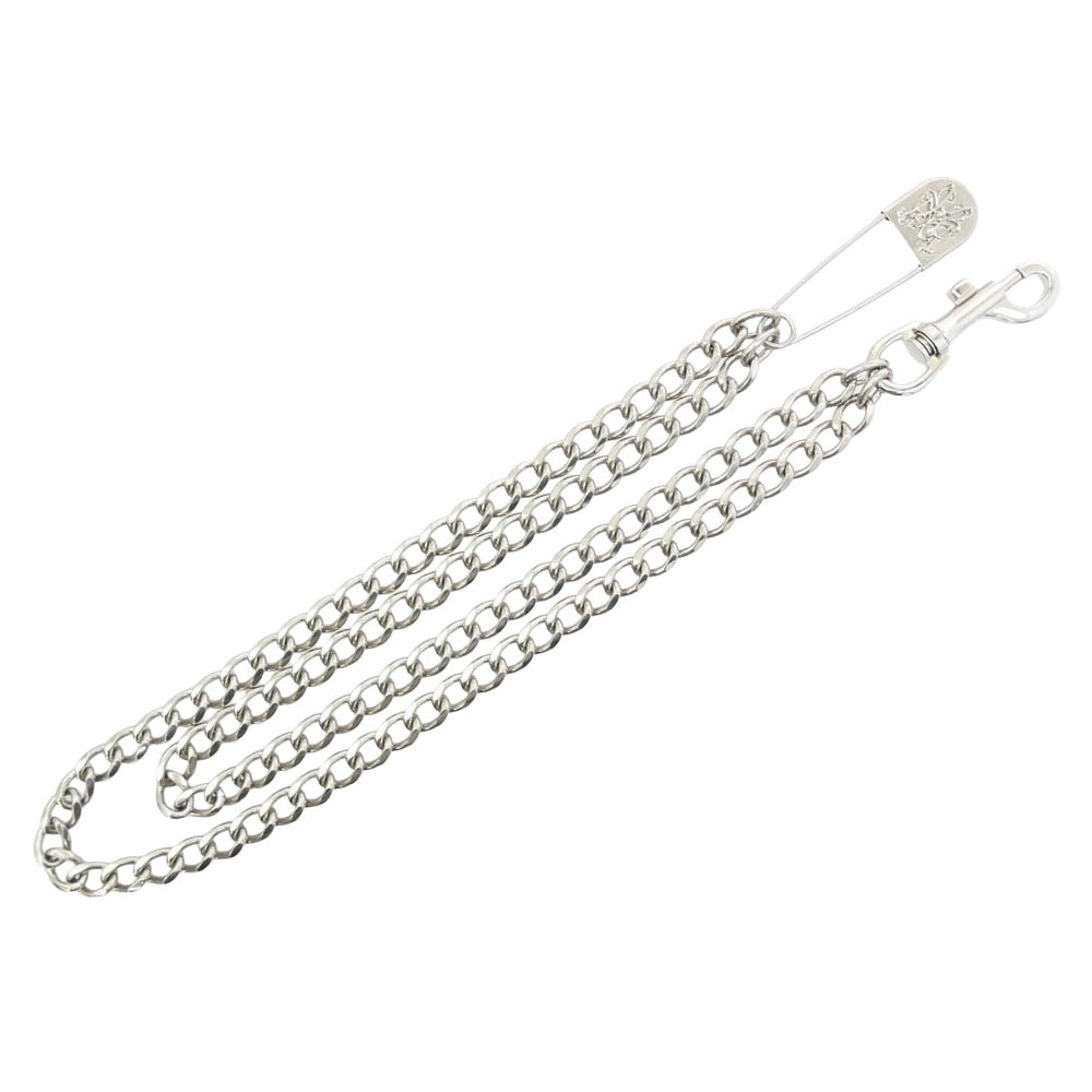 カミヤ G16AC202-0 Double Wallet Chain BRASS 真鍮 ピン ダブル ウォレットチェーン シルバー系【極上美品】【中古】