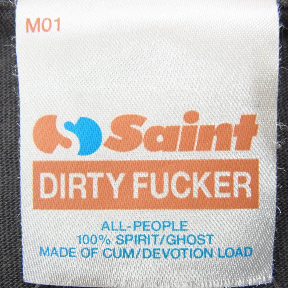 SAINT MICHAEL セントマイケル 26SS SM-MK8-0000-004 GOD SAINT SS T-SHIRT 半袖 Tシャツ カットソー グレー系 L【美品】【中古】