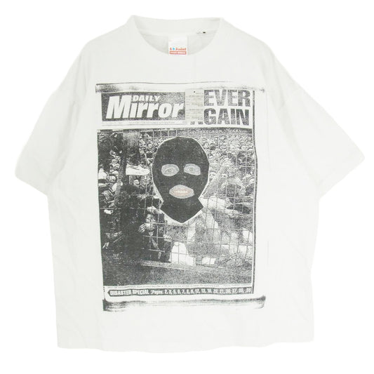 SAINT MICHAEL セントマイケル 26SS SM-MK5-0000-C02 Jamie Reid JR S/S T-SHIRT MASK 半袖 Tシャツ カットソー ホワイト系 L【美品】【中古】