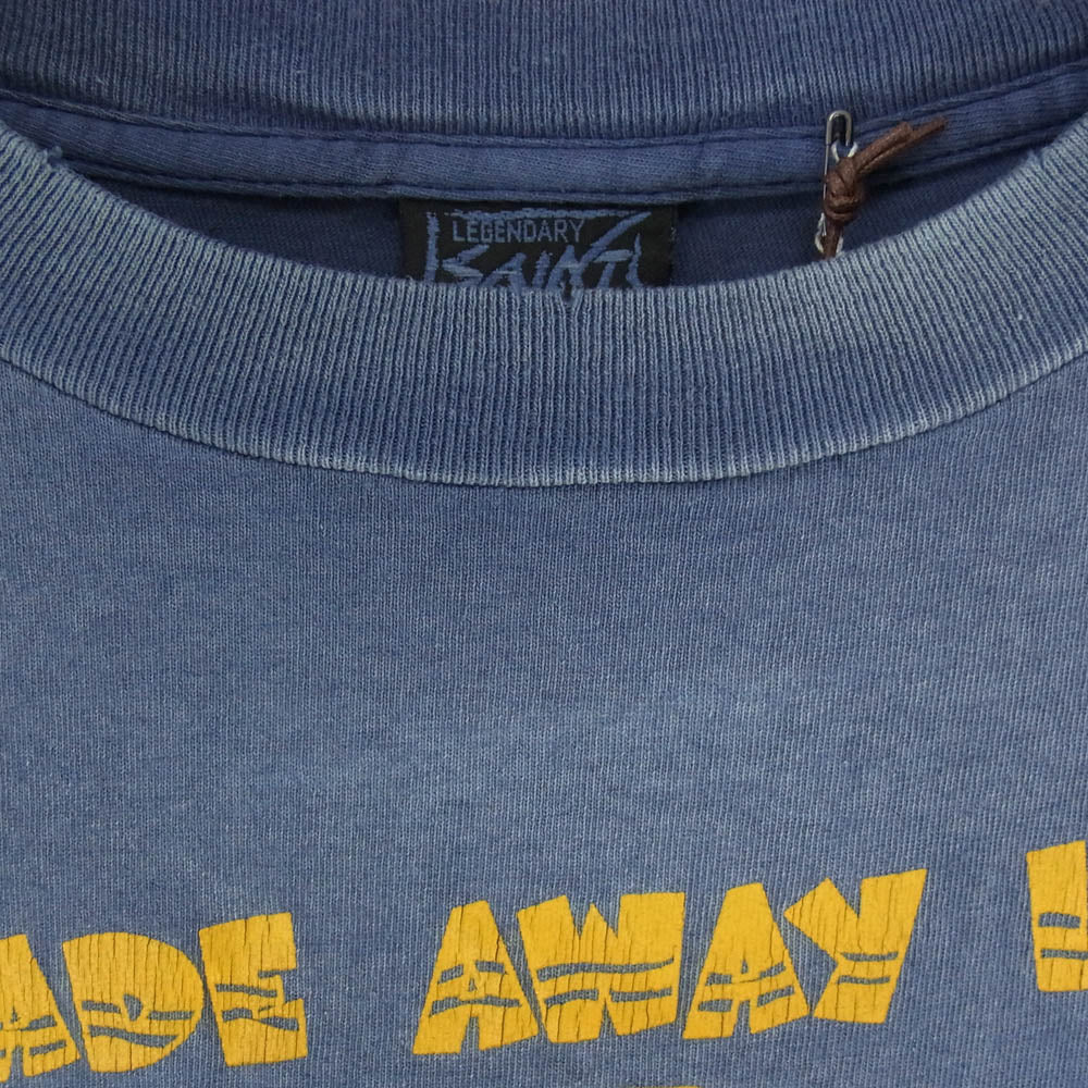 SAINT MICHAEL セントマイケル 26SS SM-MK8-0000-C50 BAPE_SS T-SHIRT FADE AWAY LV 半袖 Tシャツ カットソー ネイビー系 L【美品】【中古】