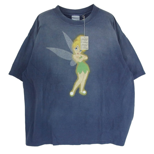 SAINT MICHAEL セントマイケル 26SS SM-MK8-0000-C79 Disney TINKER BELL DSN_SS TEE ディズニー ティンカーベル 半袖 Tシャツ カットソー ネイビー系 XL【美品】【中古】