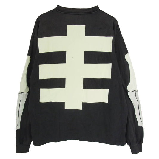 SAINT MICHAEL セントマイケル 26SS SM-MK8-0000-C30 BH_LS T-SHIRT/BONE 長袖 ロングスリーブ Tシャツ ロンT カットソー チャコール系 L【美品】【中古】