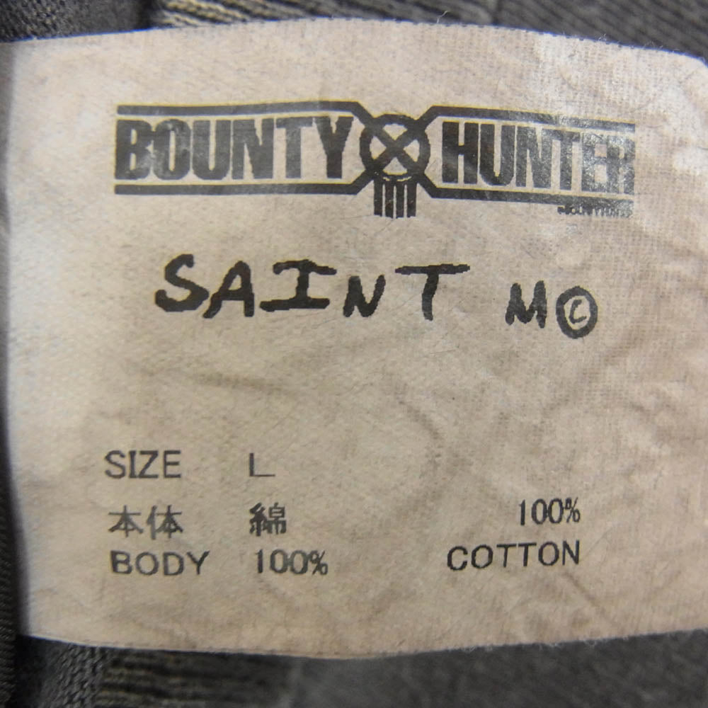 SAINT MICHAEL セントマイケル 26SS SM-MK8-0000-C30 BH_LS T-SHIRT/BONE 長袖 ロングスリーブ Tシャツ ロンT カットソー チャコール系 L【美品】【中古】