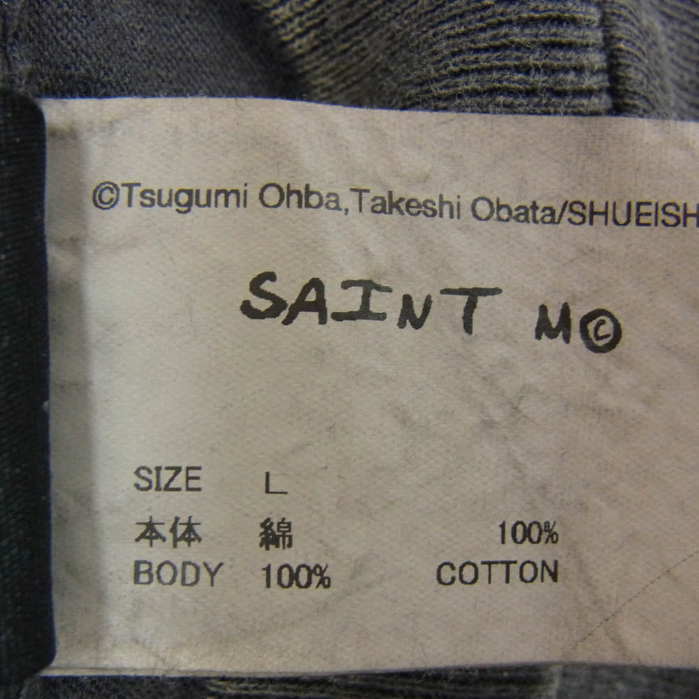 SAINT MICHAEL セントマイケル 26SS SM-MK8-0000-C78 DN_SS T-SHIRT DETH NOTE デスノート 半袖 Tシャツ カットソー グレー系 L【美品】【中古】