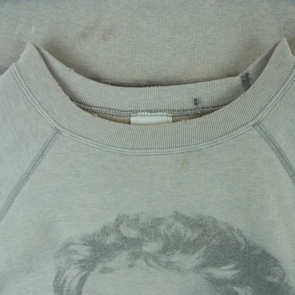 SAINT MICHAEL セントマイケル 26SS SM-MK8-0000-051 S/S CREW NECK SWEAT BEETHORVEN ベートーヴェン クルーネック 半袖 スウェット トレーナー グレー系 L【美品】【中古】