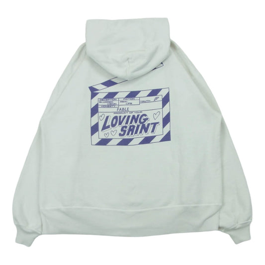 SAINT MICHAEL セントマイケル 26SS SM-MK8-0000-058 I LOVE SAINT HOODIE ラブ パーカー フーディー ホワイト系 L【美品】【中古】