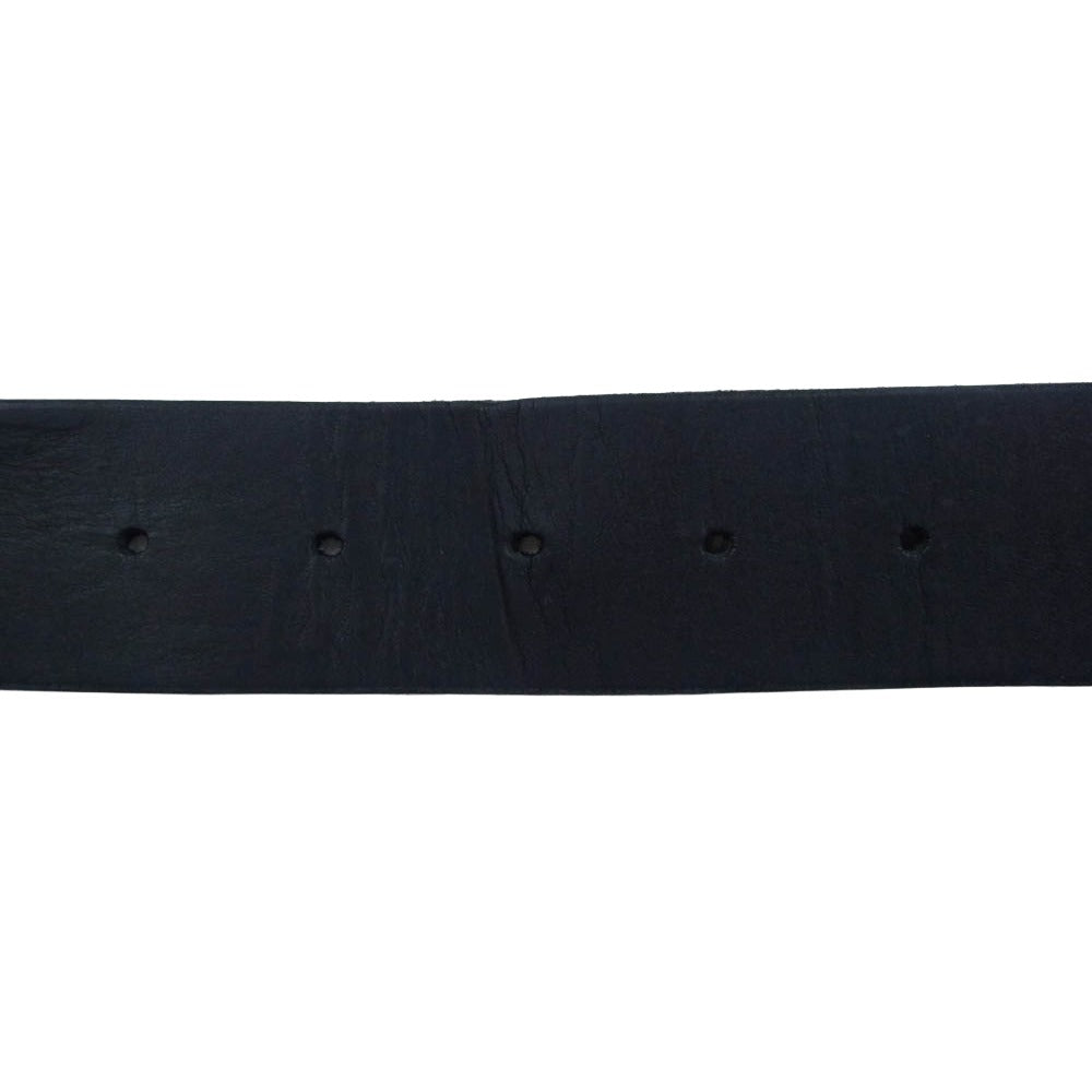 VISVIM ビズビム 25AW 0125203003020 PLAIN BELT 40MM プレーン レザー ベルト ブラック系 32【美品】【中古】