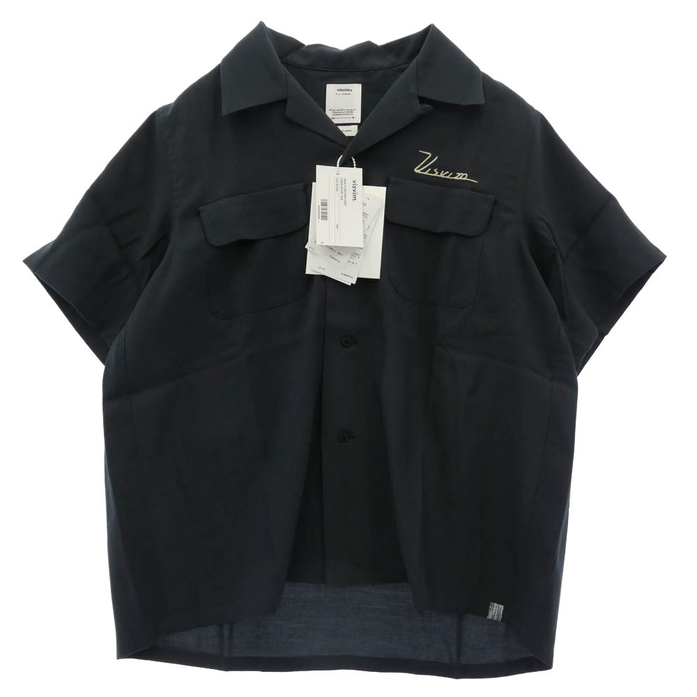 VISVIM ビズビム 26SS 0126105011007 JUDD SHIRT S/S レーヨン 半袖 オープンカラー シャツ ブラック系 1【極上美品】【中古】