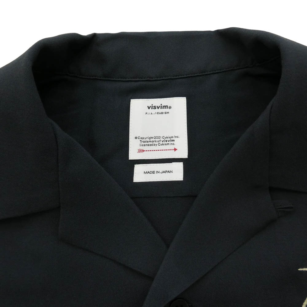 VISVIM ビズビム 26SS 0126105011007 JUDD SHIRT S/S レーヨン 半袖 オープンカラー シャツ ブラック系 1【極上美品】【中古】
