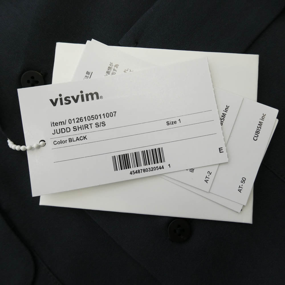VISVIM ビズビム 26SS 0126105011007 JUDD SHIRT S/S レーヨン 半袖 オープンカラー シャツ ブラック系 1【極上美品】【中古】