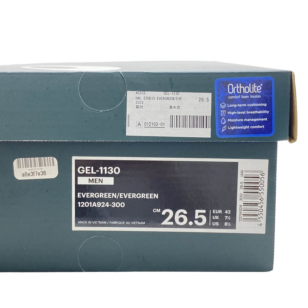 asics アシックス 1201A924 × HAL STUDIOS ハルスタジオ Gel-1130 MK-2 Forest ゲル1130 フォレスト ローカット スニーカー カーキ系 ブラウン系 26.5cm【中古】