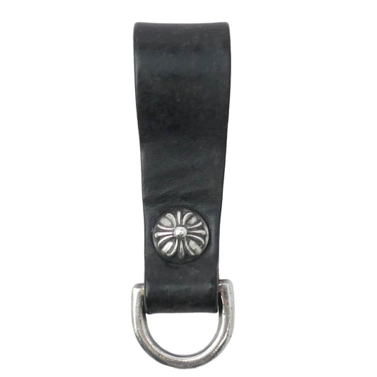 CHROME HEARTS クロムハーツ（原本無） BELT LOOP D RING クロスボールボタン Dカン ベルトループ ブラック系 シルバー系【中古】
