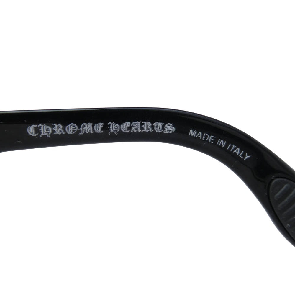 CHROME HEARTS クロムハーツ（原本無） レザー アイウェアケース付属 DISCO STICK フローラルクロステンプル サングラス ブラック系 59□18-140【中古】