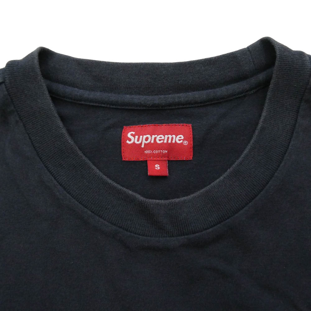 Supreme シュプリーム 21SS Small Box L/S Tee スモール ボックス 長袖 Tシャツ カットソー ダークネイビー系 S【中古】
