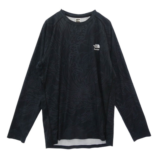 Supreme シュプリーム 22AW Base Layer L/S Top ベース レイヤー 長袖 カットソー ネイビー系 ダークグレー系 L【中古】