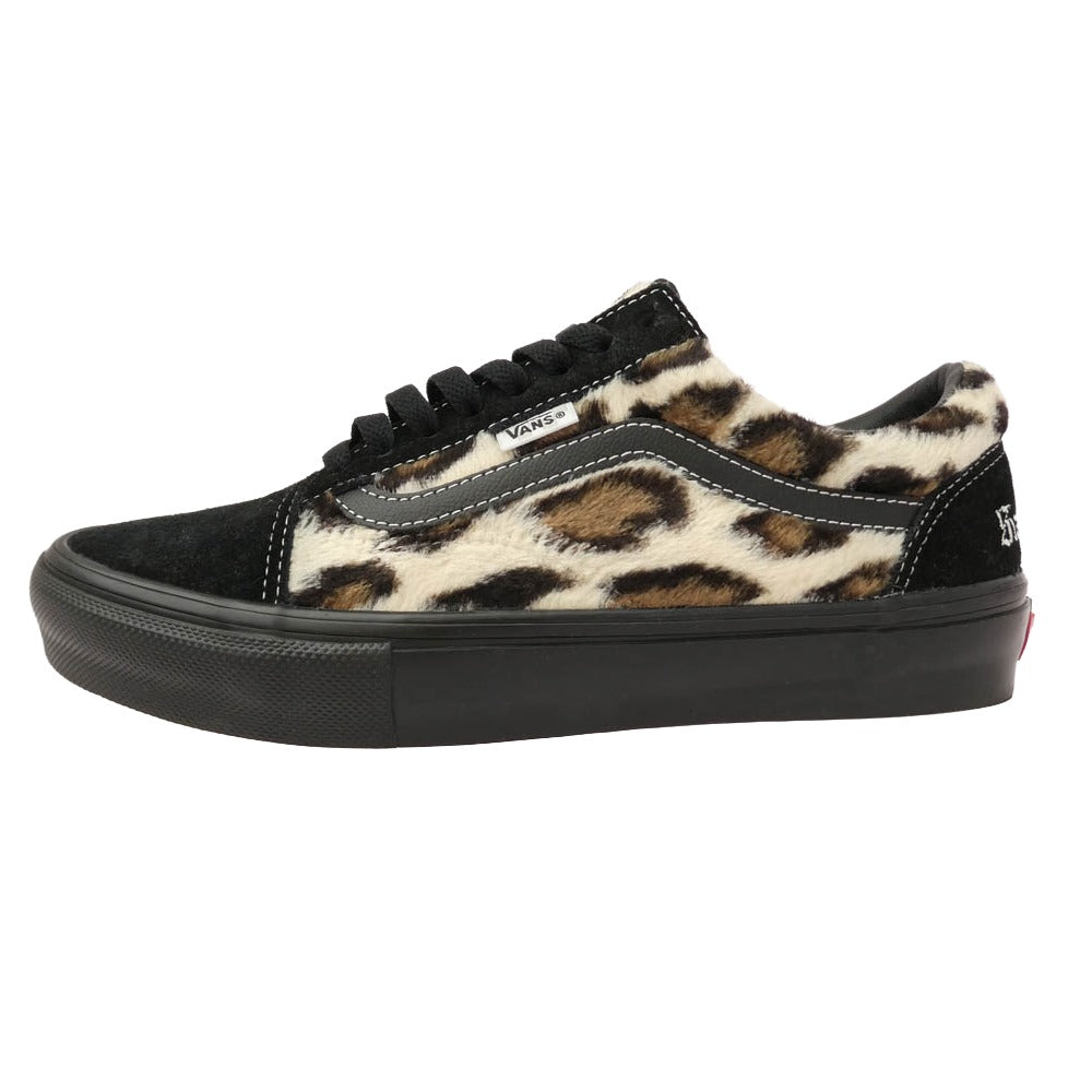 Supreme シュプリーム 23AW Leopard Old Skool Black レオパード オールドスクール ブラック スエード ハラコ スニーカー ブラック系 26.5cm【美品】【中古】
