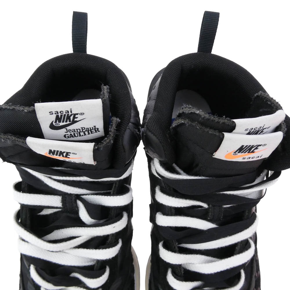 NIKE ナイキ Sacai サカイ DH9186-001 x Jean-Paul Gaultier Vapor Waffle Black Black White ジャンポール・ゴルチエ ヴェイパー ワッフル ブラック スニーカー ブラック系 26.5cm【中古】