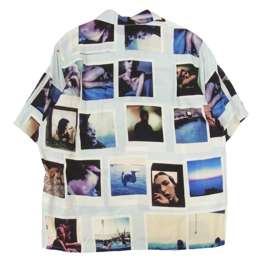 WACKO MARIA ワコマリア 23AW DAVIDE SORRENTI / S/S HAWAIIAN SHIRT ハワイアン 半袖 シャツ ライトブルー系 M【中古】