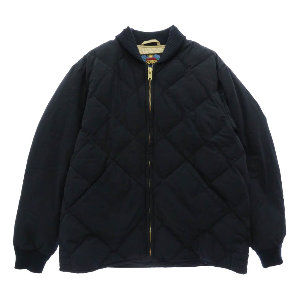 Eddie Bauer エディー・バウアー E942430 SKYLINER スカイライナー 復刻 日の出タグ キルティング ダウンジャケット ネイビー系 L【中古】