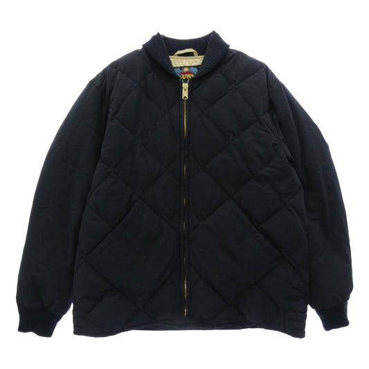 Eddie Bauer エディー・バウアー E942430 SKYLINER スカイライナー 復刻 日の出タグ キルティング ダウンジャケット ネイビー系 L【中古】